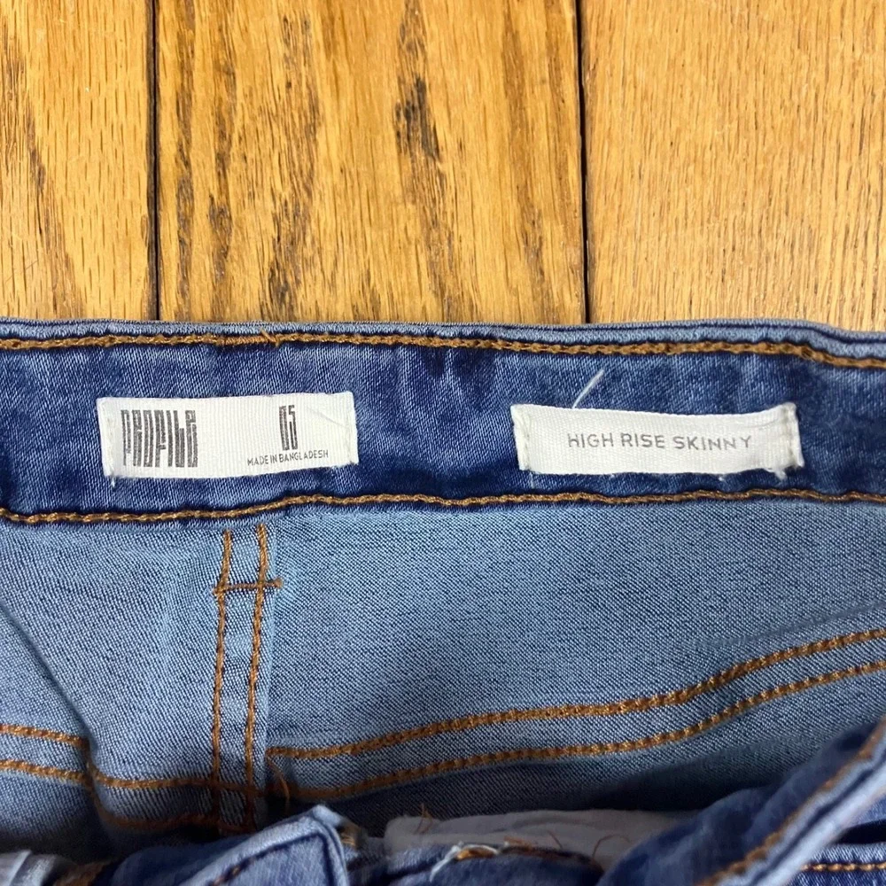 Profile Womens High Rise‎ Skinny Jeans Medium Wash Blue Denim Size 5